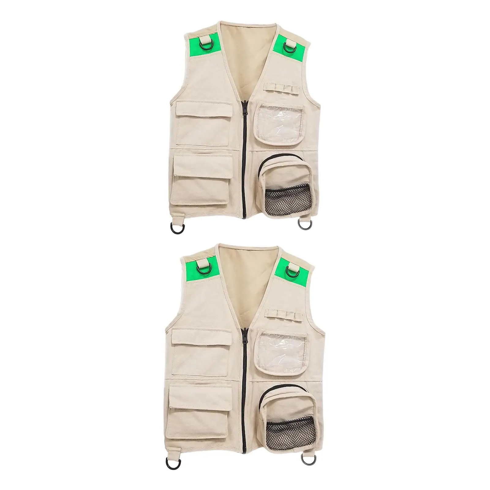 Kids Costume Vest with 4 Pockets for Outdoor Party Favors Young Children Boys Girls