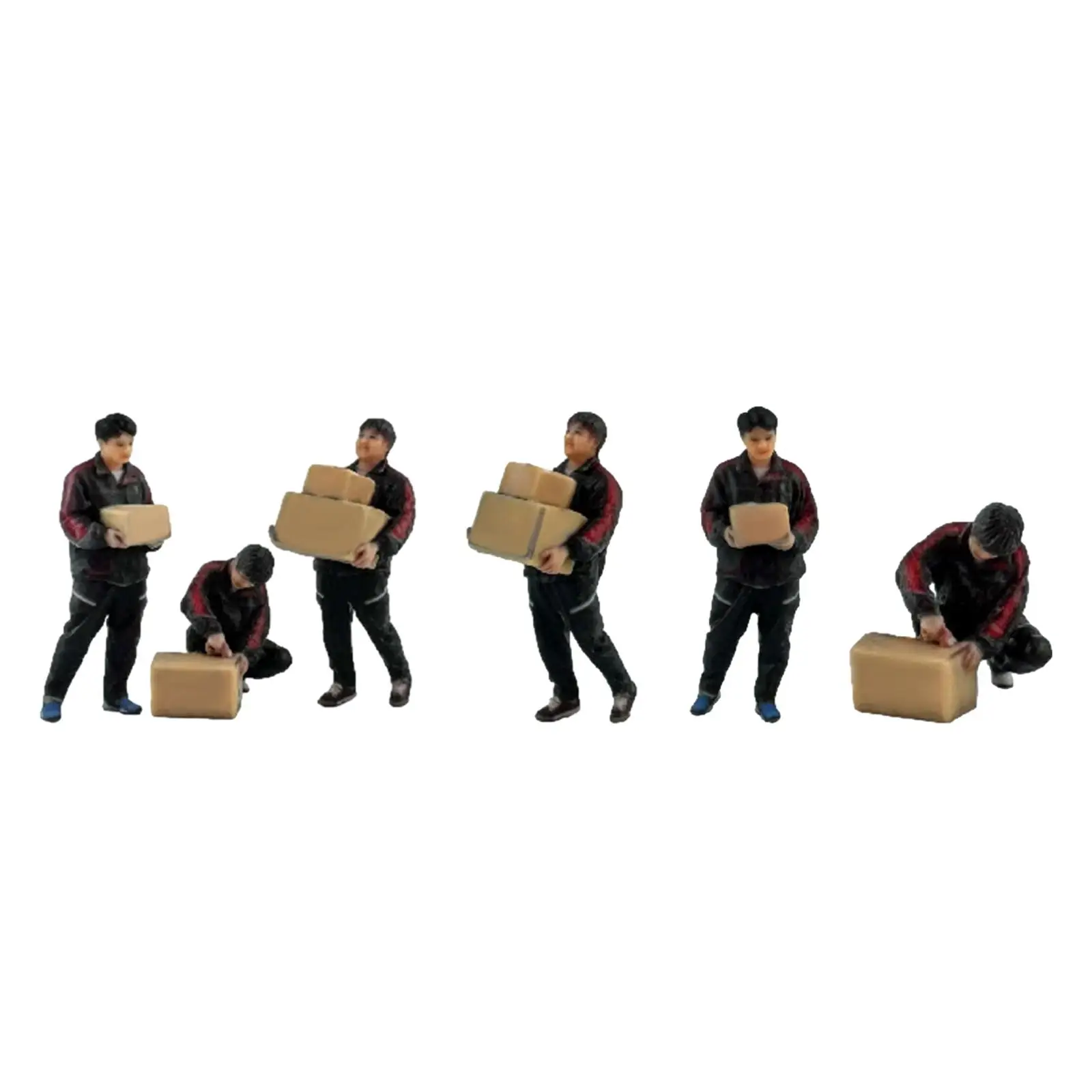 1:64 Coat Figures Handpainted Delivery Man People Figurines Tiny People Model for Micro Landscapes Photography Props Accessories