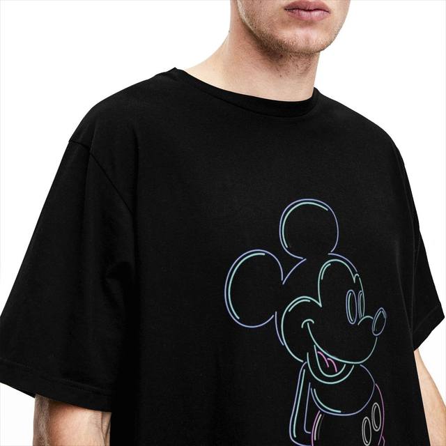 Disney Mickey And Friends T Shirts for Men 100% Cotton Vintage T