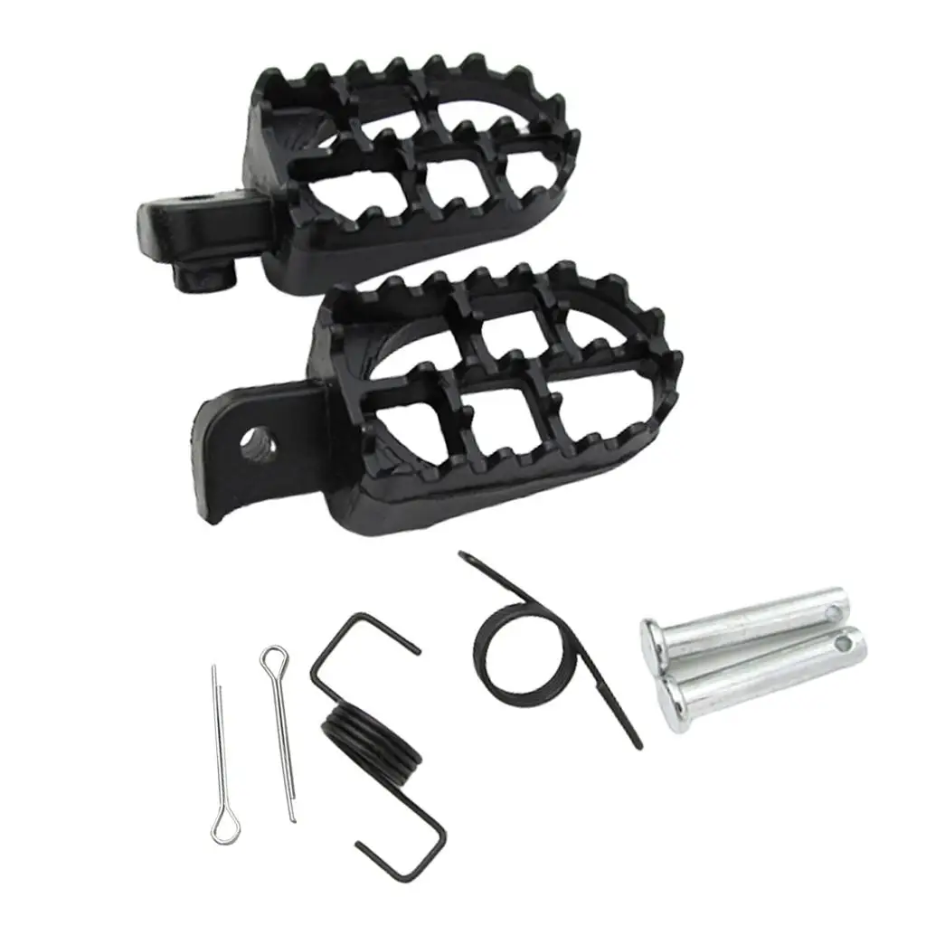 Black Billet Motorcycle WIDE Foot Pegs Pedal Pads for/CRF 50/70