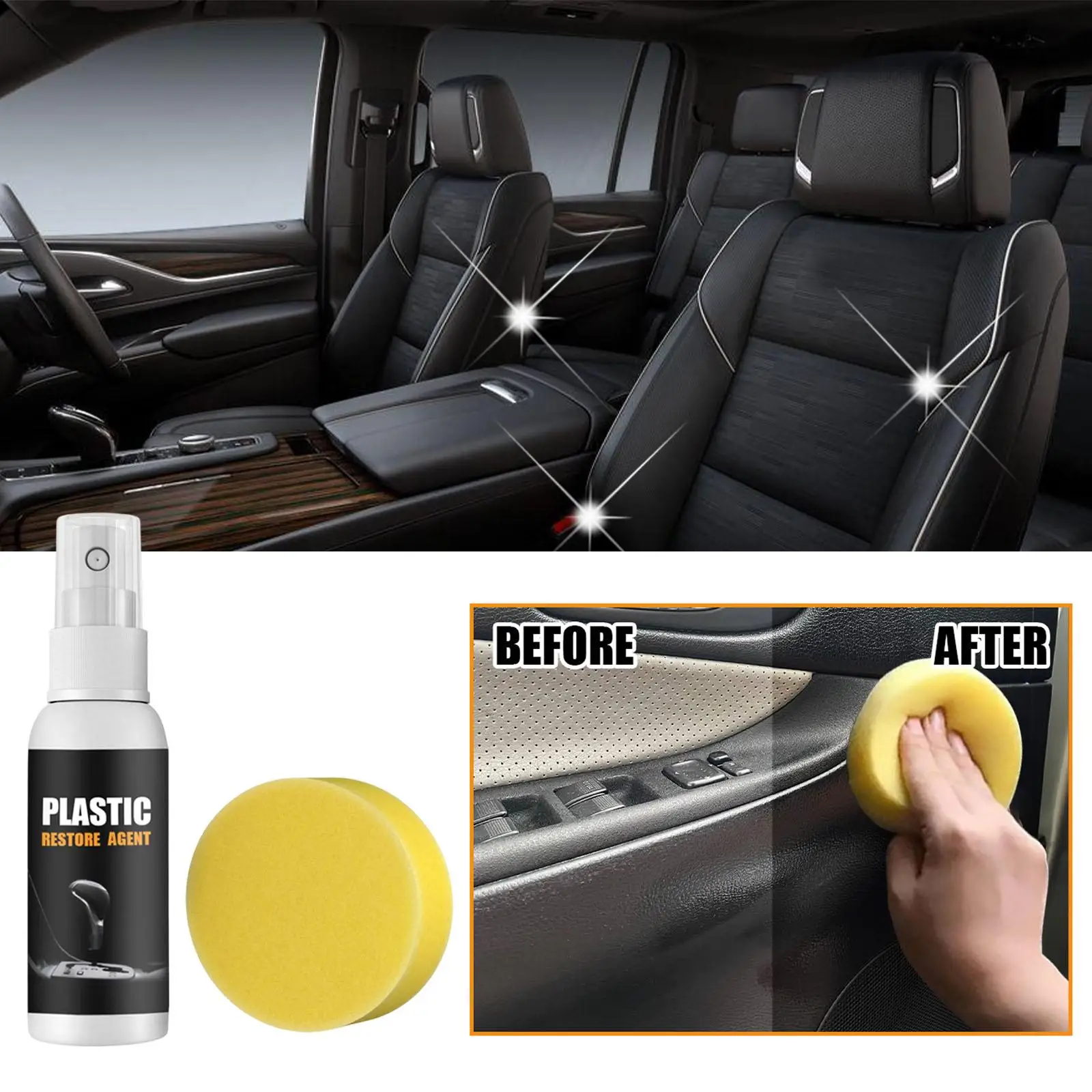 Multi Functional Car Plastic Restorer Refurbishment Plastic Parts Refreshing Agent for Automotive Interior Exterior Leather