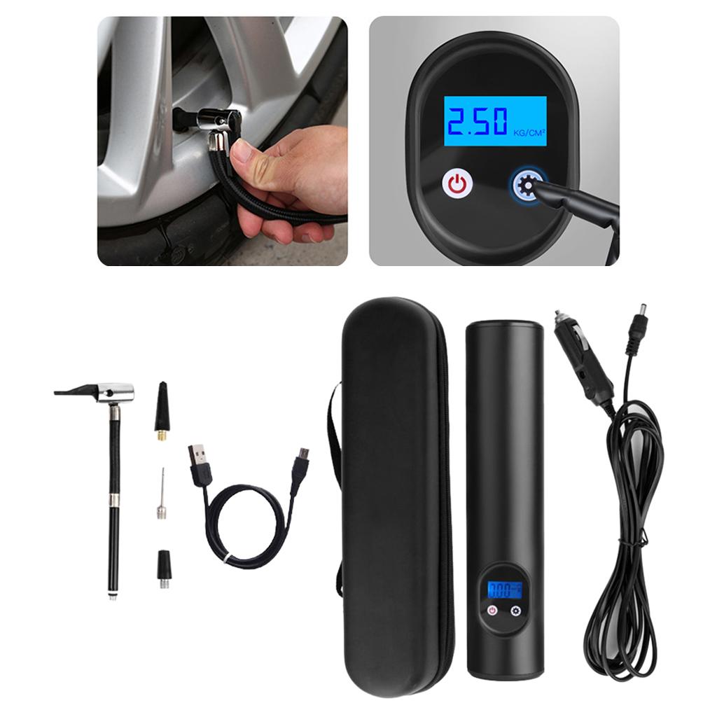 Air Compressor Handheld Cordless Tyre Pump for Bicycle Car Swimming Ring