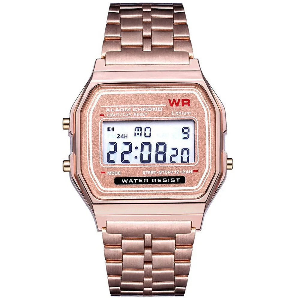 New Led Digital Waterproof Quartz Wrist Watch Dress Golden Wrist Watch Women Men Watch Men Часы Мужские Erkek Kol Saati