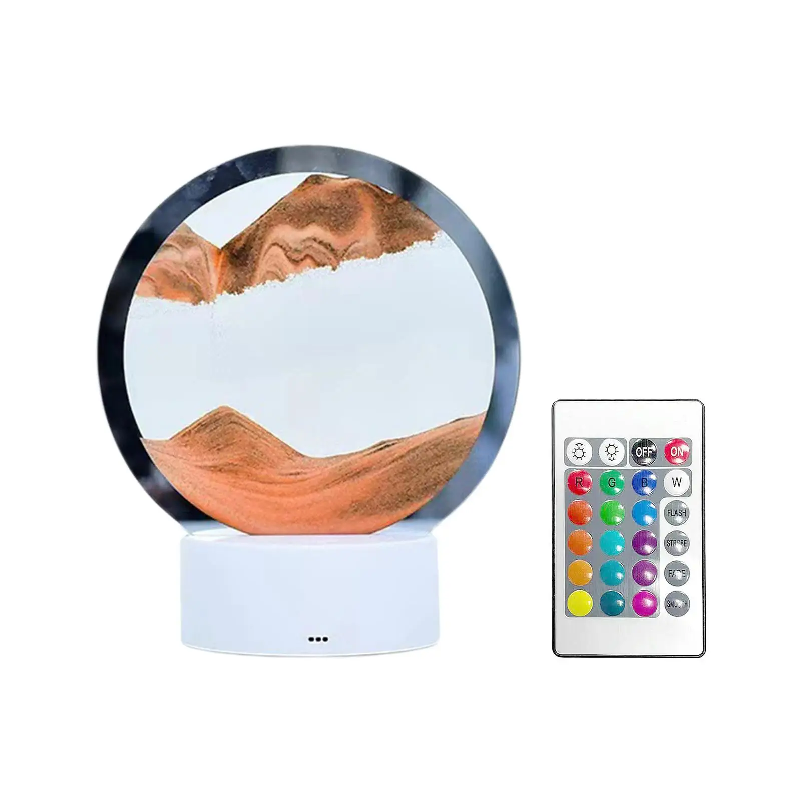 Moving Sand Picture Night Light Hourglass Lamp Sand Scene Flowing Sand for Dining Room Decoration Bedroom Restaurant