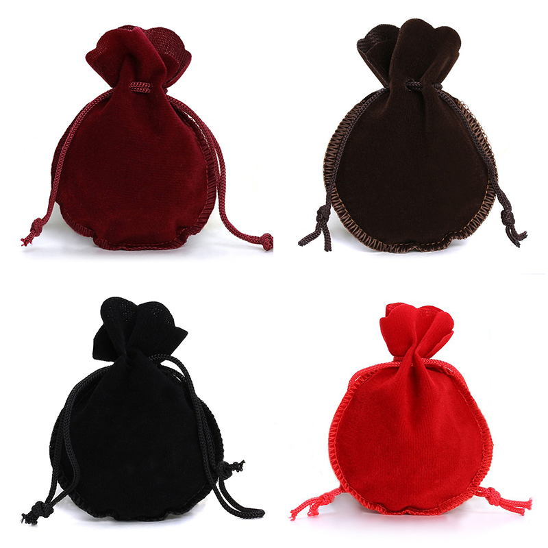 10 Stück Calabash-Beutel mit Kordelzug, Samtbeutel für die Schmuckherstellung, Geschenkbeutel, Hochzeit, Party, Pakete, Perlenbehälter, Aufbewahrung – Detail 2