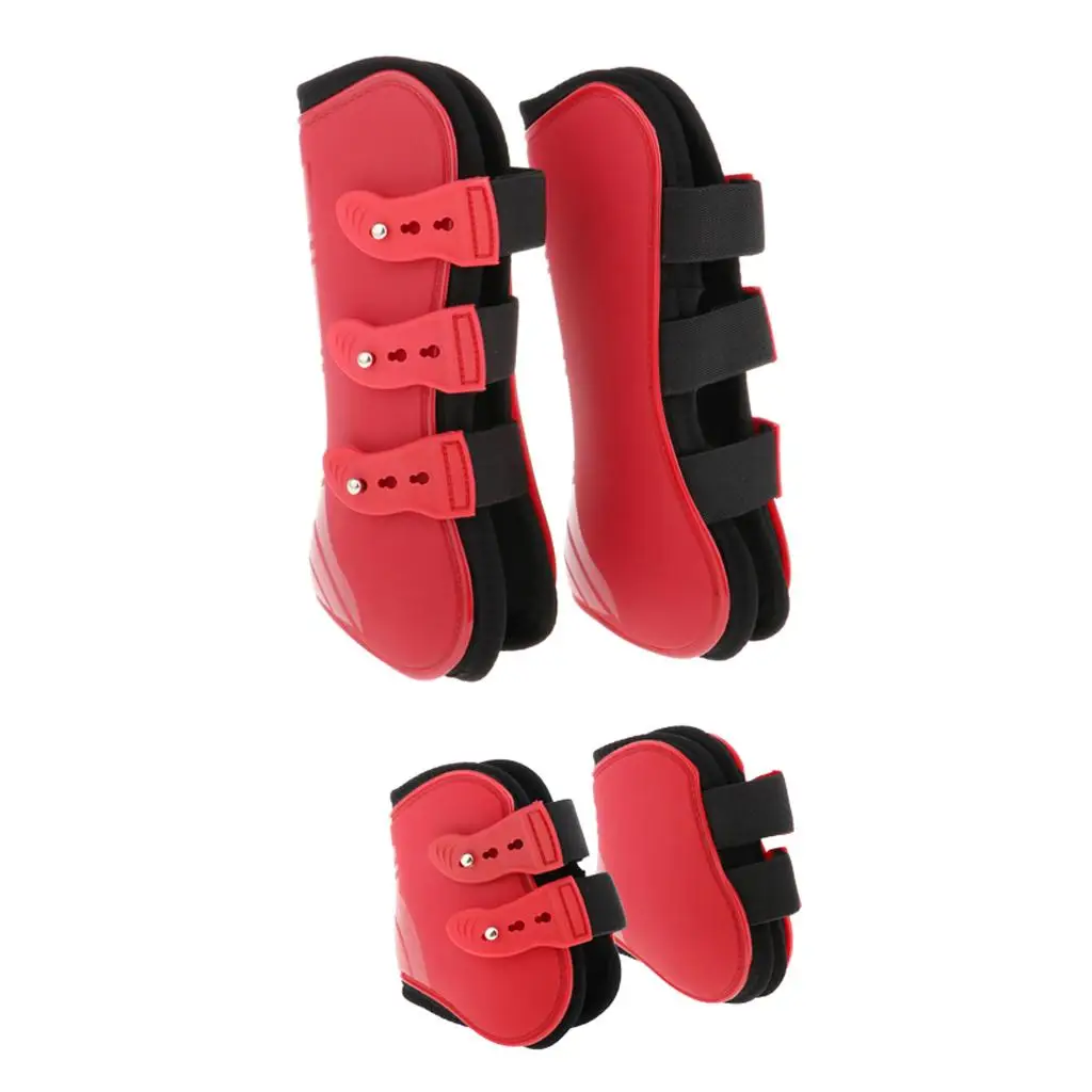 2 Pairs Tendon Boot & Fetlock Boots Neoprene  for Riding Eventing