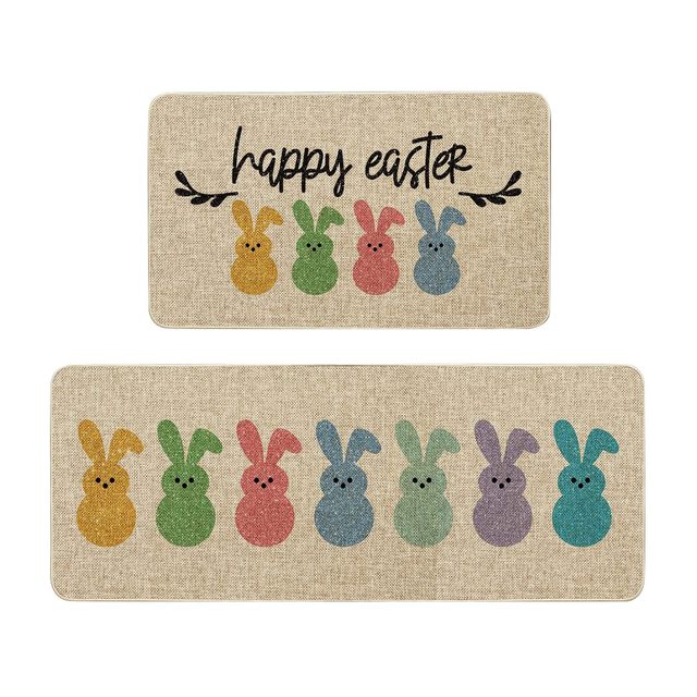 Easter Kitchen Rugs And Mats Set Of 2 Cushioned Anti Fatigue