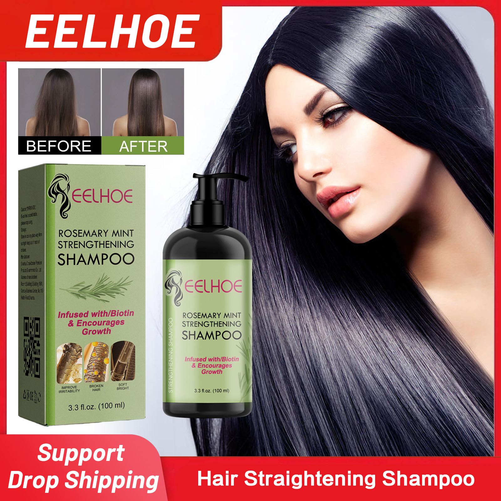 Best of 100ml Hair Straightening Shampoo Repair Damaged Hair Scalp Treatment Anti Dandruff Root Renew Nourishing Hair Rosemary Shampoo Reviews & Tips