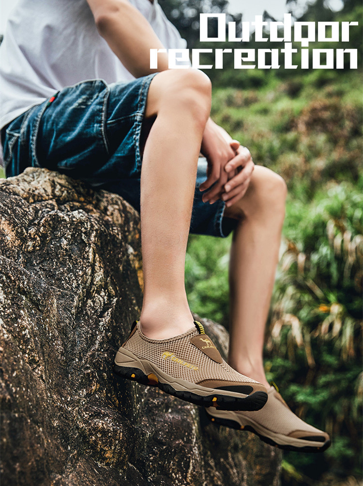 Männer Casual Schuhe Mode Sommer Schuhe Mesh im freien Atmungsaktive Slip-on Wohnungen Männer Turnschuhe Komfortable Wasser Faulenzer Zapatillas – Detail 5