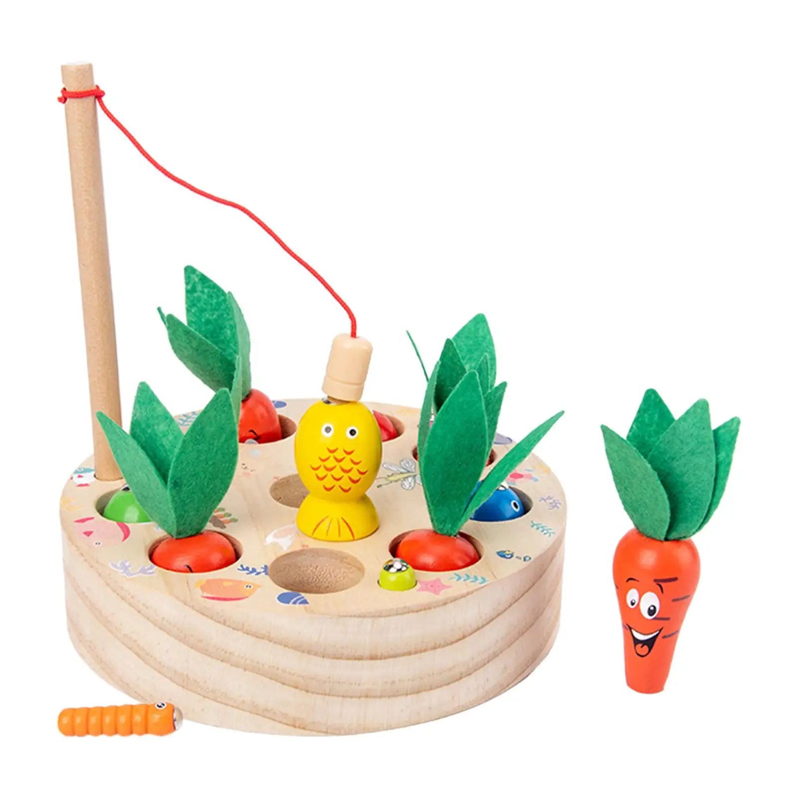 Educational Wooden Fishing Game Fine Motor Skill Learning Toy Montessori Toys for game Activity Birthday Interaction