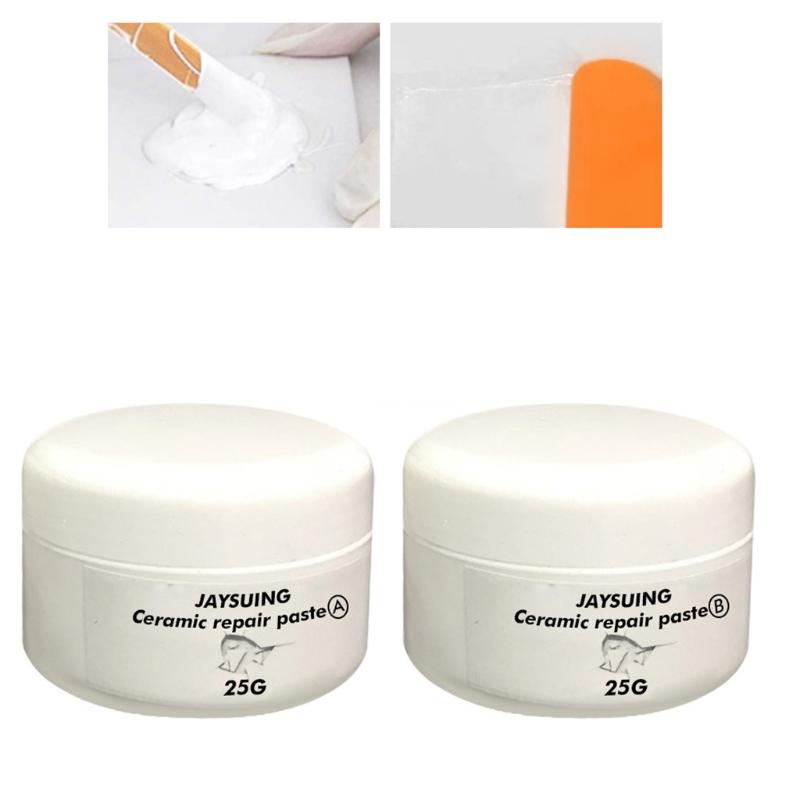 Description Picture 4 of itemCeramic Repair Paste A+B Tub Tile Shower Repair Kit White Bathtub Crack Refinishing Porcelain Acrylic Fiberglass