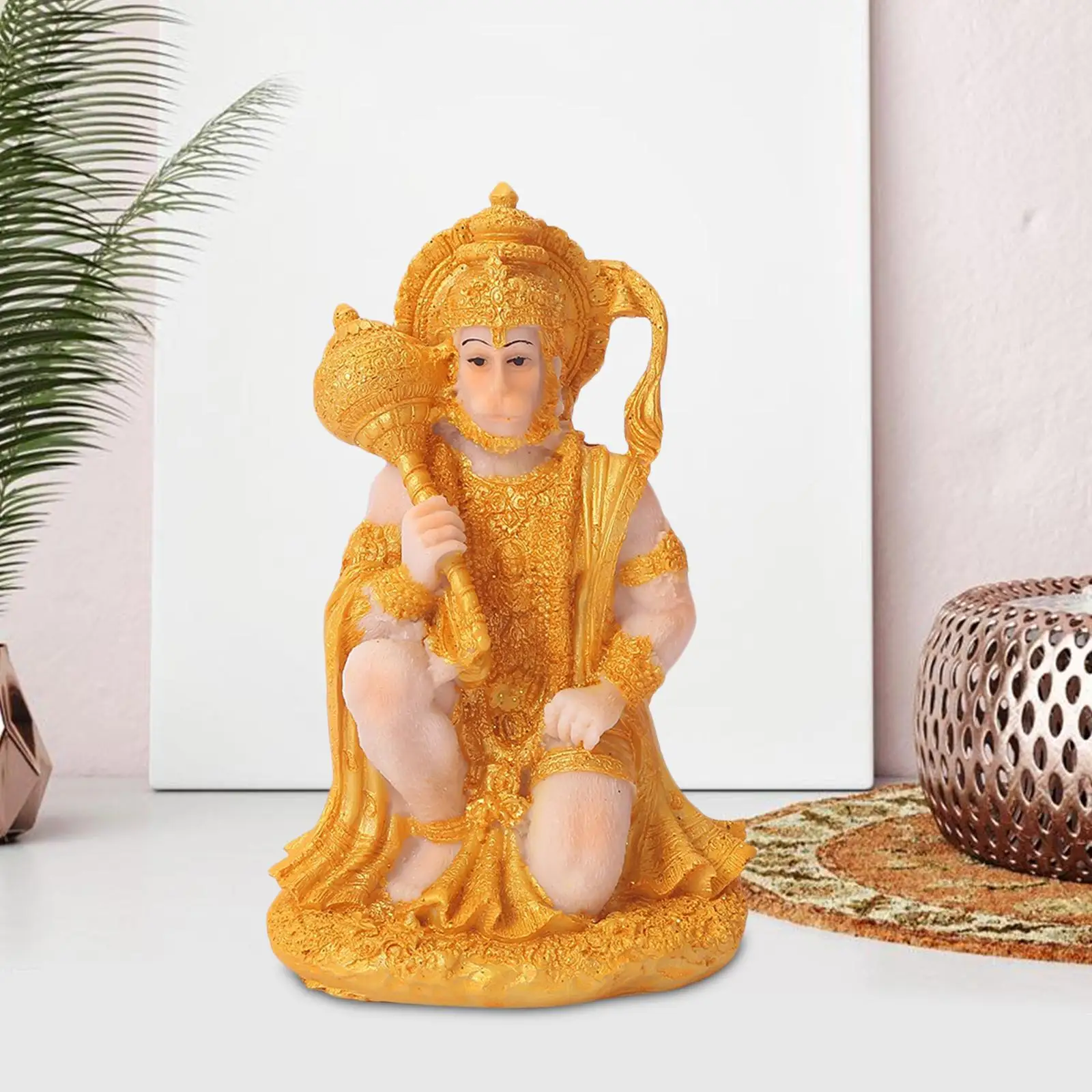 Indian Hindu Monkey God Buddha Statues Hanuman Figurine Fengshui Handcrafted