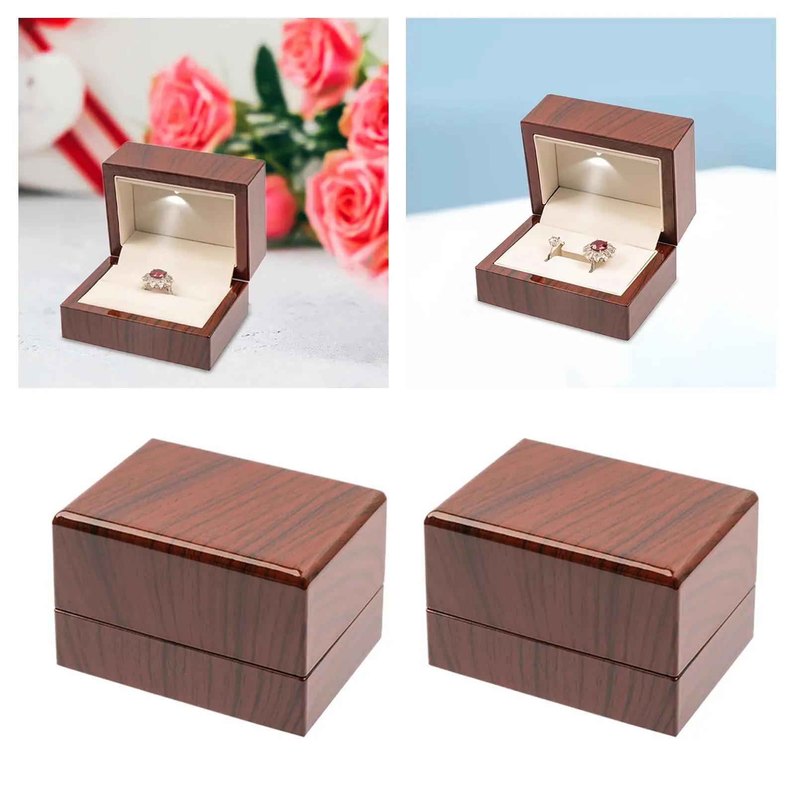Jewelry Ring Box Holder Container Birthday Gift for Women Ring Holder Jewelry Storage Box Storage Case Jewelry Organizer Display