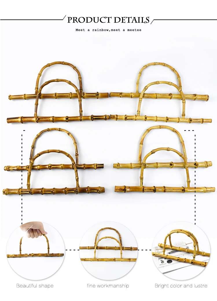 1-5Pcs 28/30cm Deepeel Purse Handle DIY Replacement Bamboo Bag Strap Handles Shoulder Belt for Handbag Making Accessories