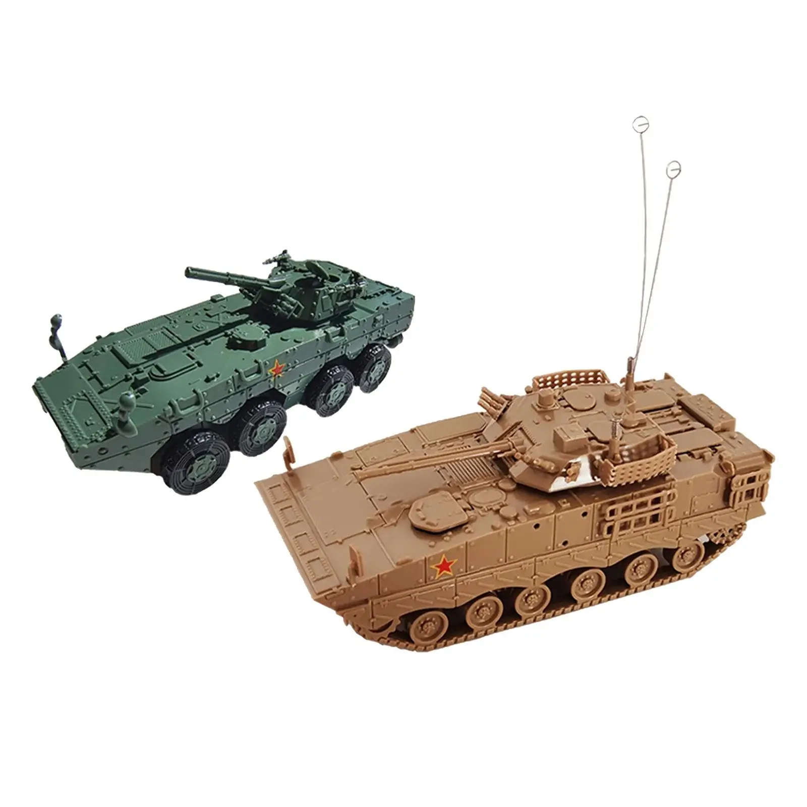 2x 4D Vehicles Model Set 4D Assembled Tank Model Puzzles Tank Model Assemble Tank for Game Birthday Party Holiday Activity