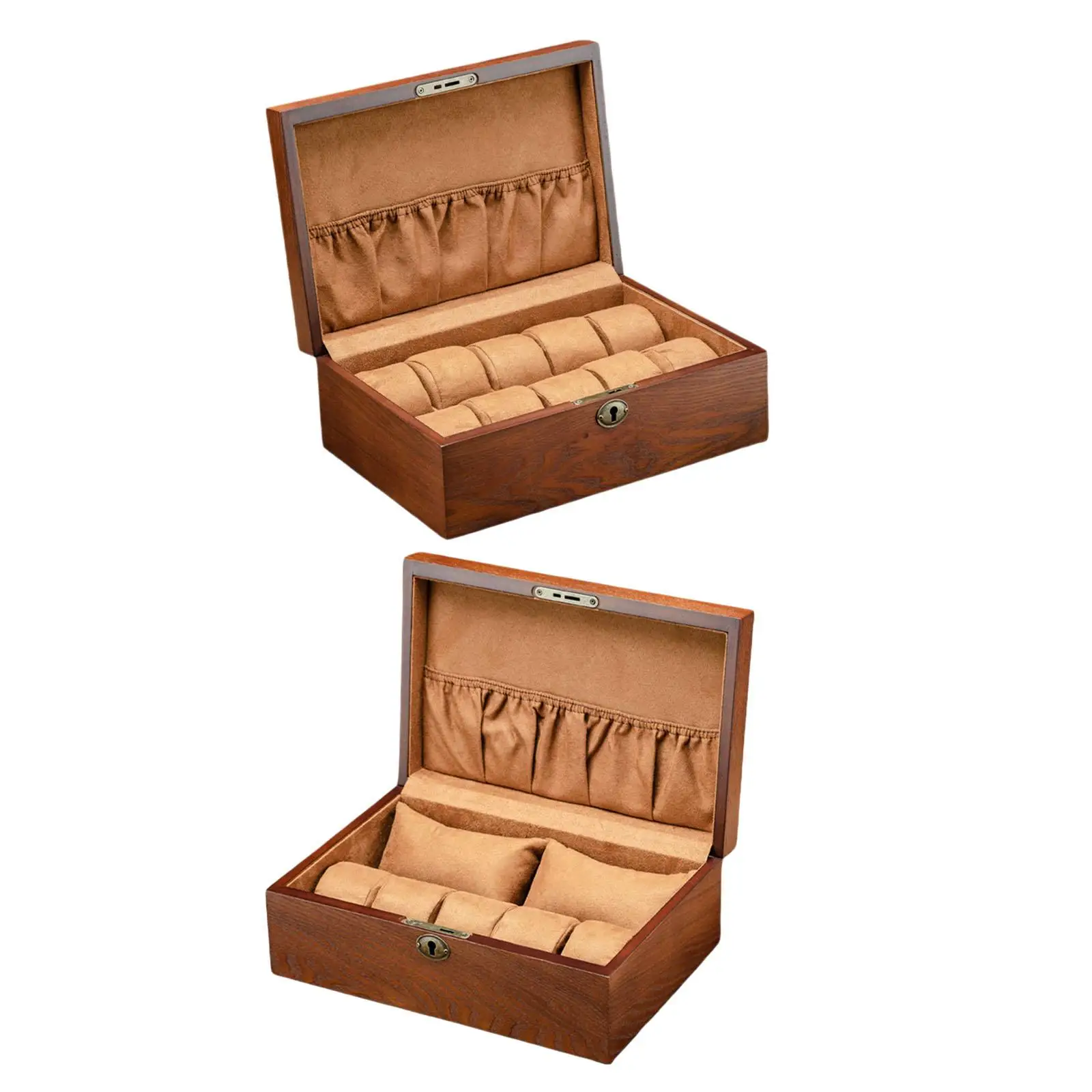 Wooden Watch Box Birthday Gift Bangle Organizer for Men and Women Watch Travel Case