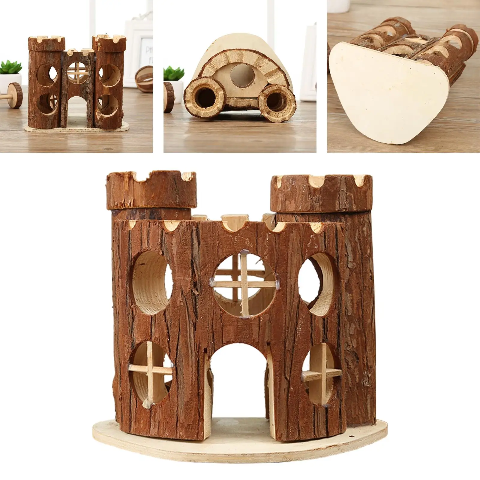 Pet Hamster Castle House Squirrel Shelter Sleeping Nest Small Animals Cage