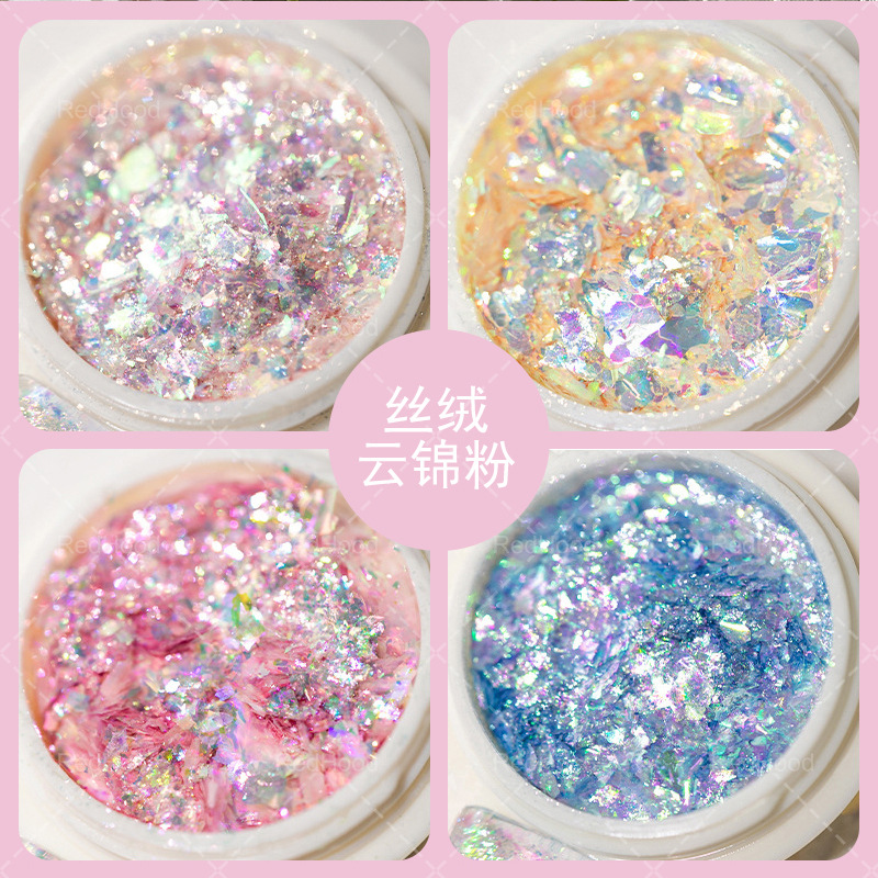 Best of Opal Flakes Nail Powder Aurora Glitter Holographic Sequins Iridescent Rub Dust Mermaid Chameleon Flakes Manicure Decoration #FT6 Reviews & Tips