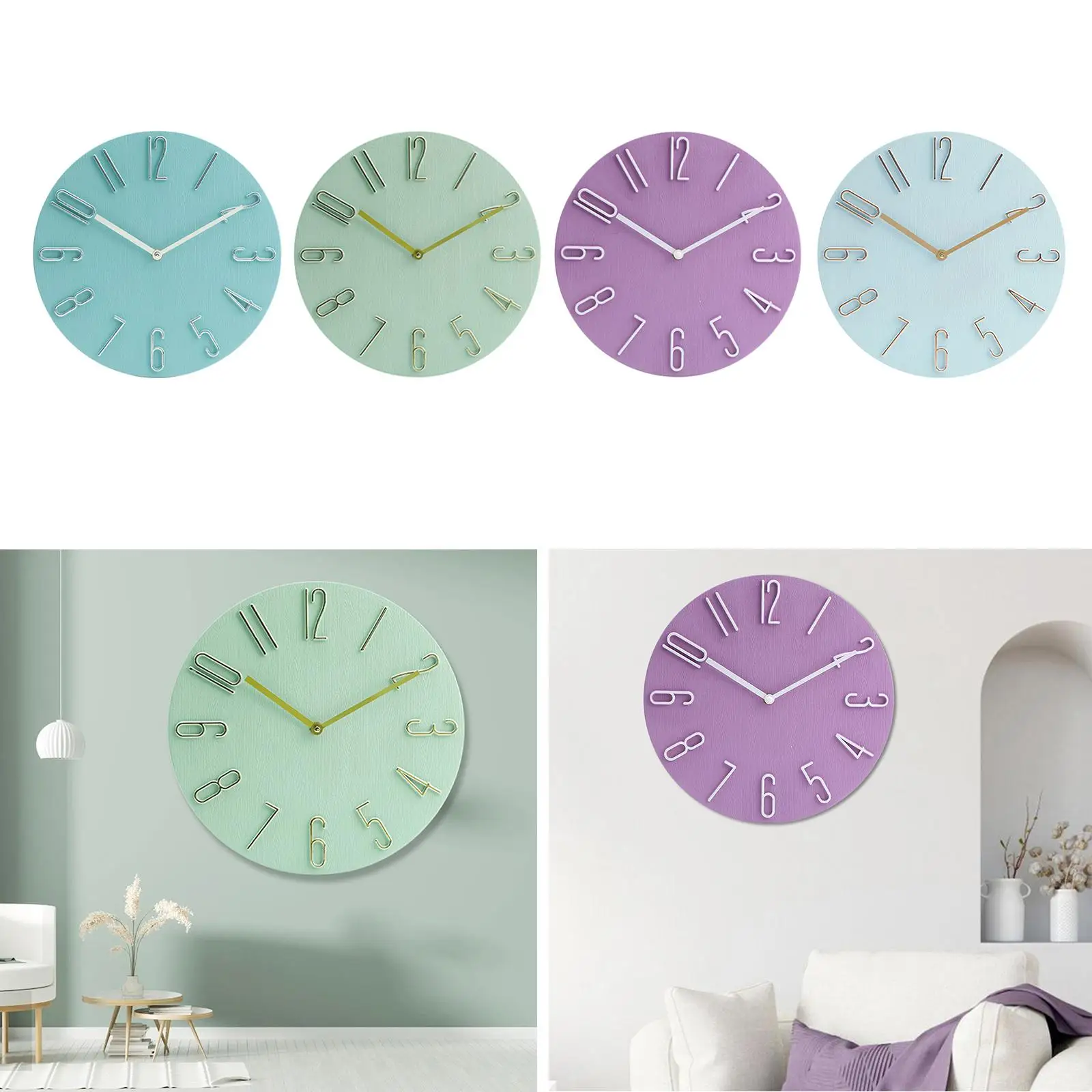 Nordic 3D Plastic Large Wall Clock Modern Design Home Decor Bedroom Silent Watch Wall Kids Clock for Children Room Cafe Decor