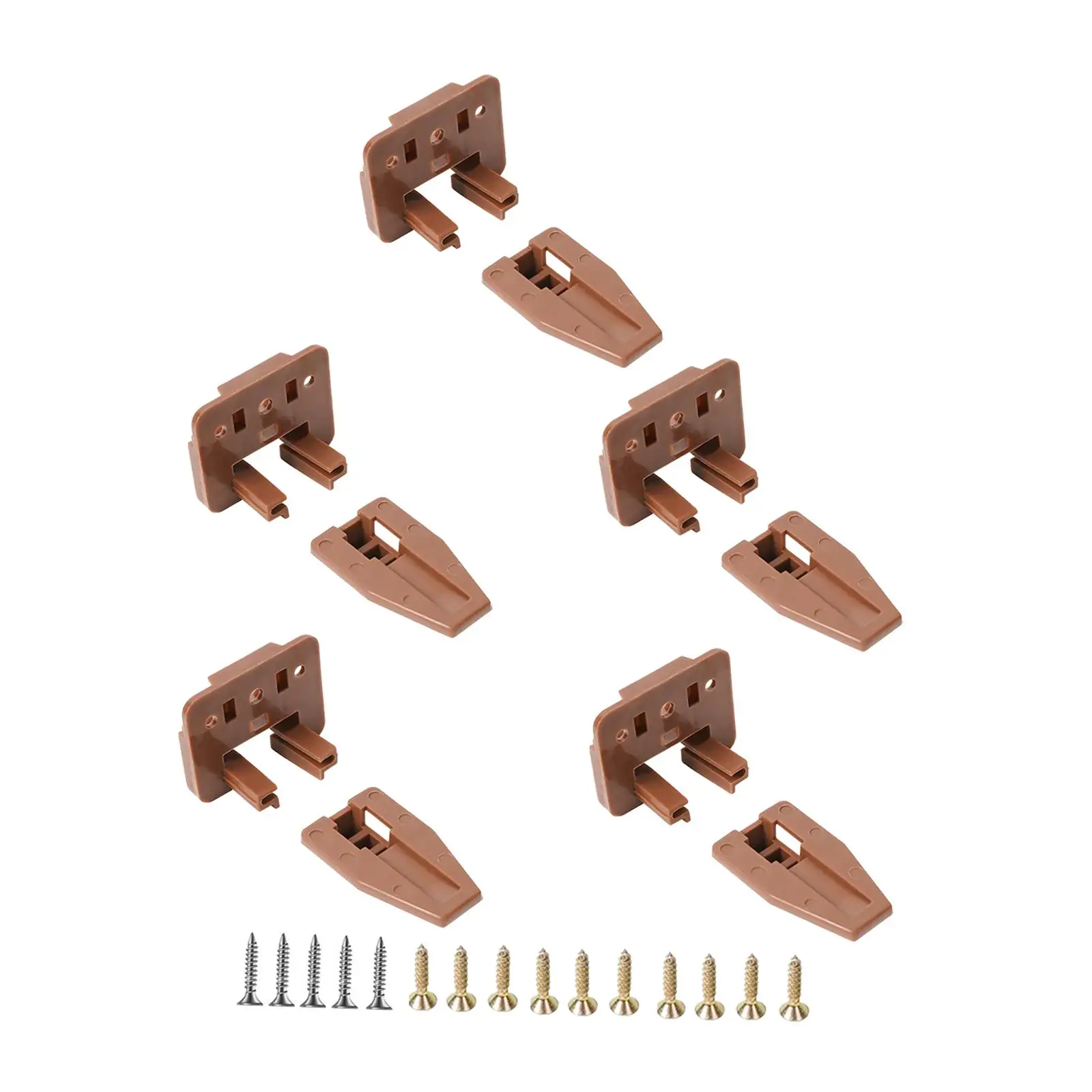 5x Drawer Track Guide and Glides Drawer Replacement Part Drawer Installation Accessories for Dressers Center Mount Drawer