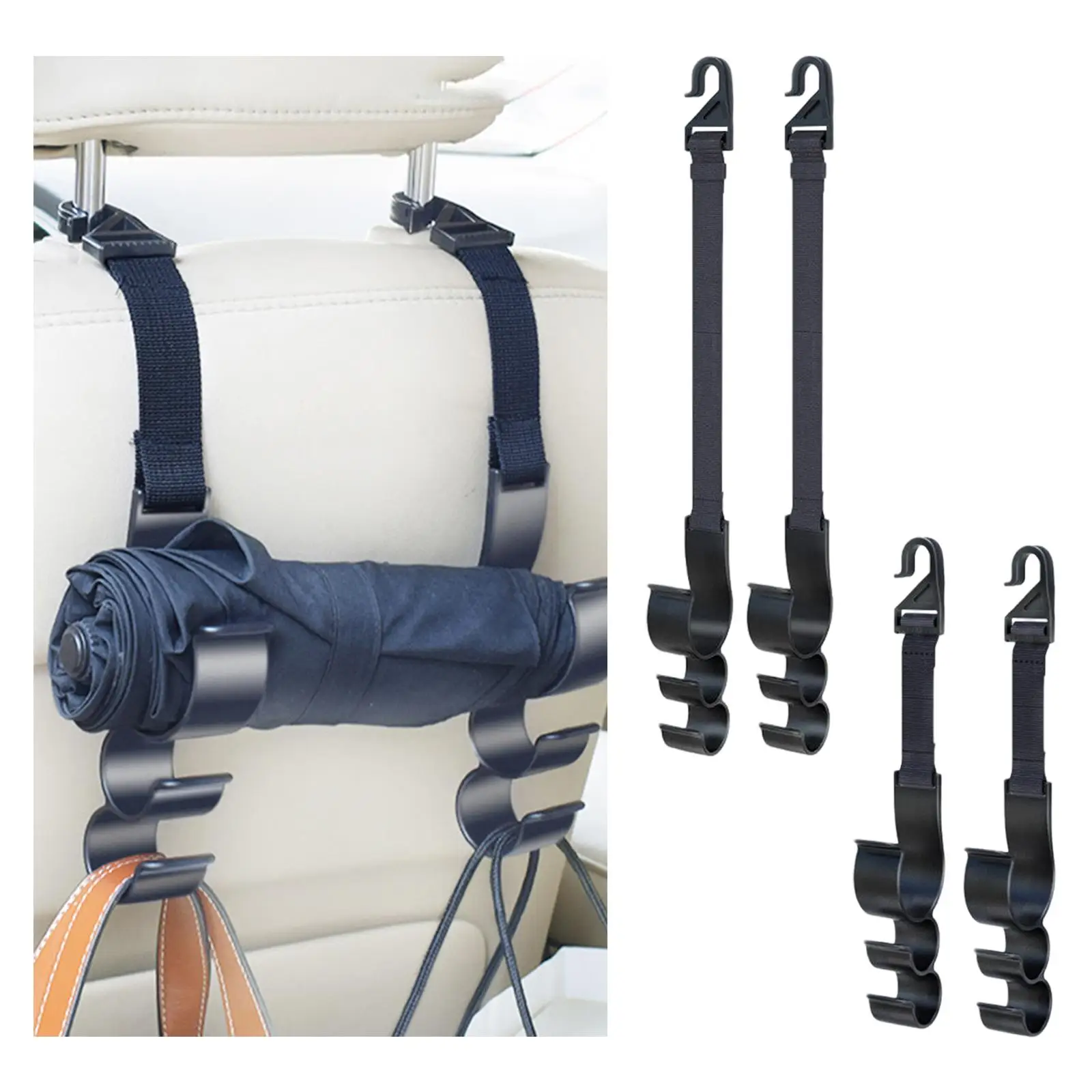 Car Headrest Hooks car Storage Headrest Hanger Multifunction Purse Hanger for Jackets Handbag Wallets Purse Coat