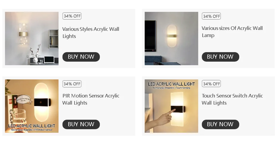 USB Recharge Wireless Acrylic Wall Lamp Touch Sensor Switch LED Indoor Sconce Lamp Bedroom Living Room Modern Nordic Night Light night lamp