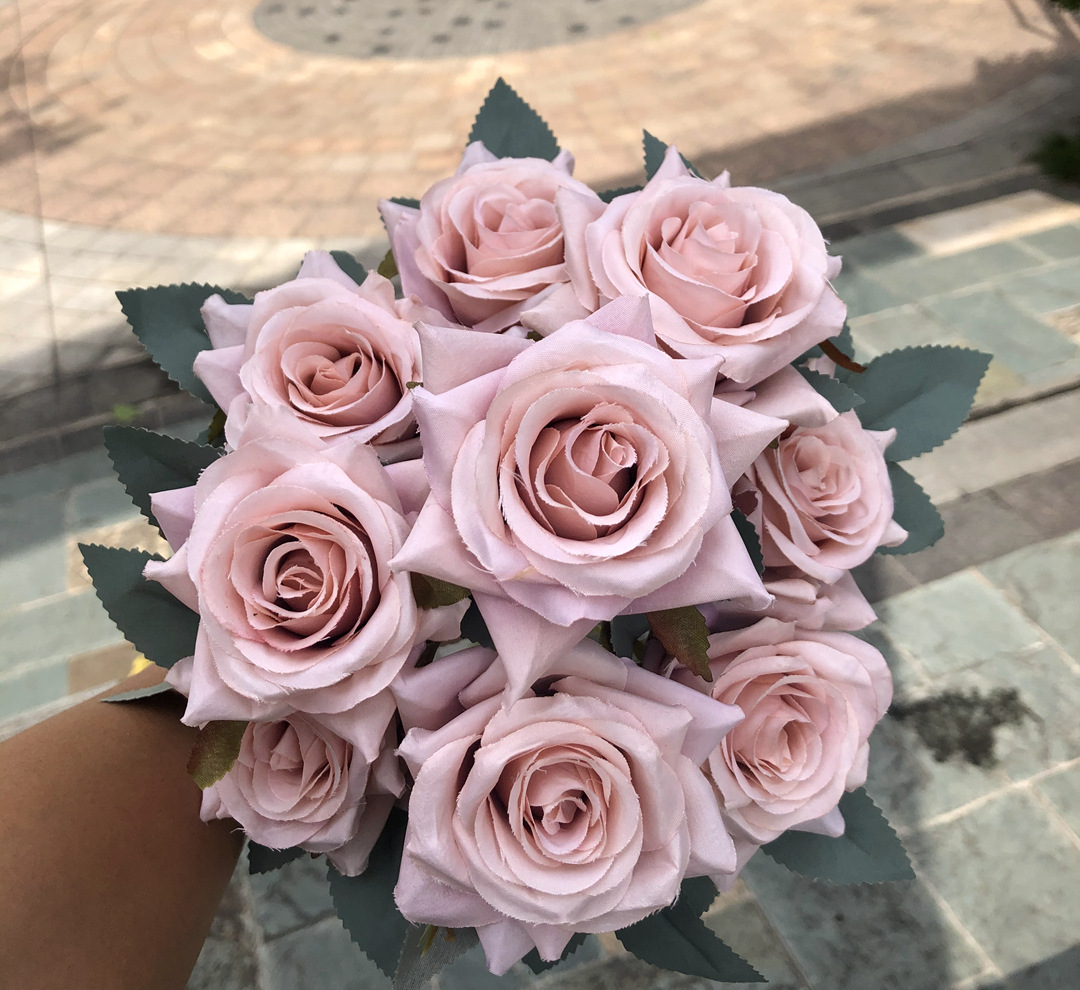 人工の絹の花の花束 偽物の植物 秋の色 ホール 結婚式 庭 パーティーの装飾 緑 Artificial Dried Flowers Aliexpress