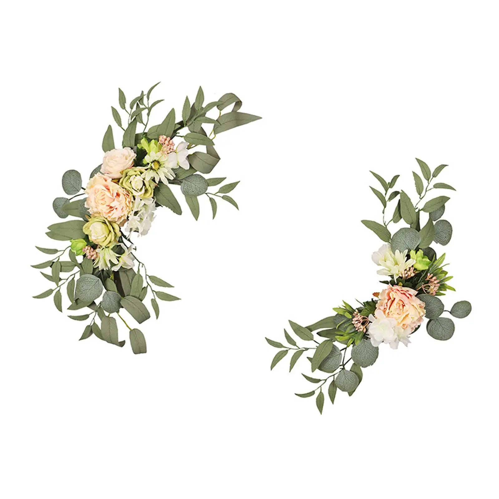 2x Wedding Arch Flowers Handmade Artificial Flower Swag for Arch DIY Burgundy Rose Arrangements Reception Backdrop Home Ceremony