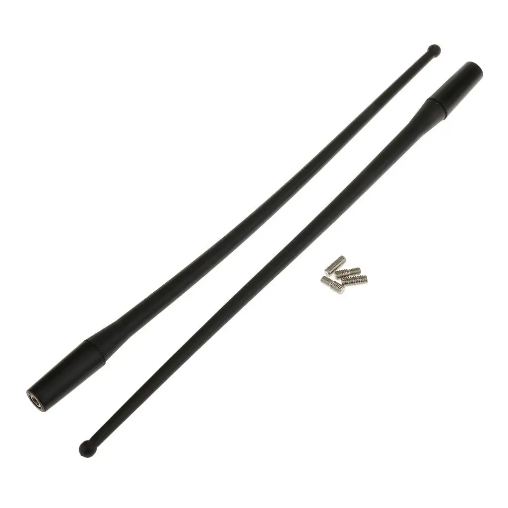 2pcs Motorcycle 14`` Rubber AM/FM Radio Antenna Masts for