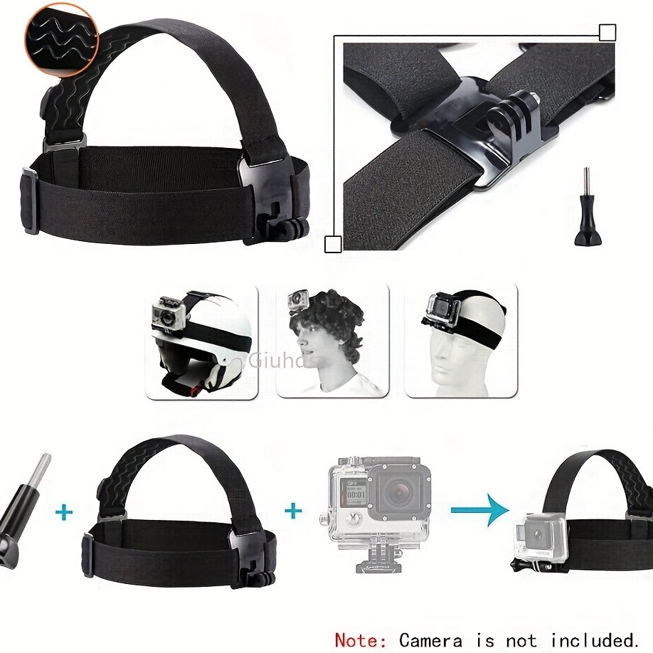 Title 3, Head Strap Action Camera For Gopro Hero 12 11 1...