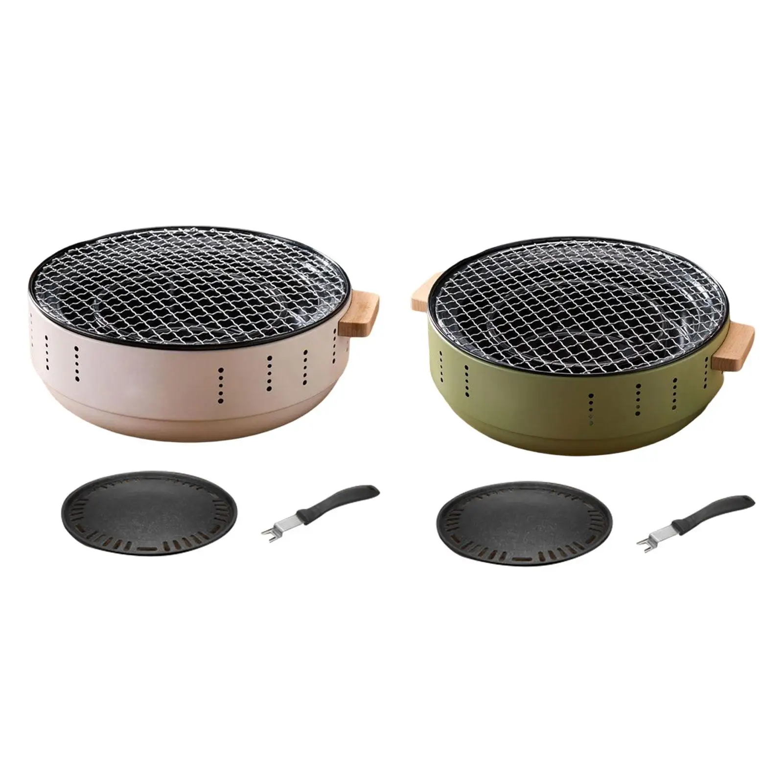Small Barbecue Grill Multifunctional Camping Grill for Hiking Home Garden Cooking