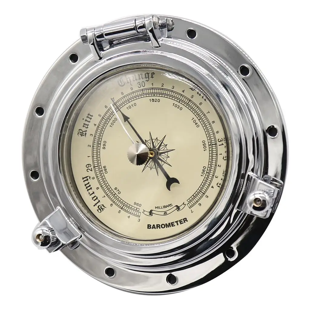 Compensated Boat Ship Wheel Nautical Weather Instrument