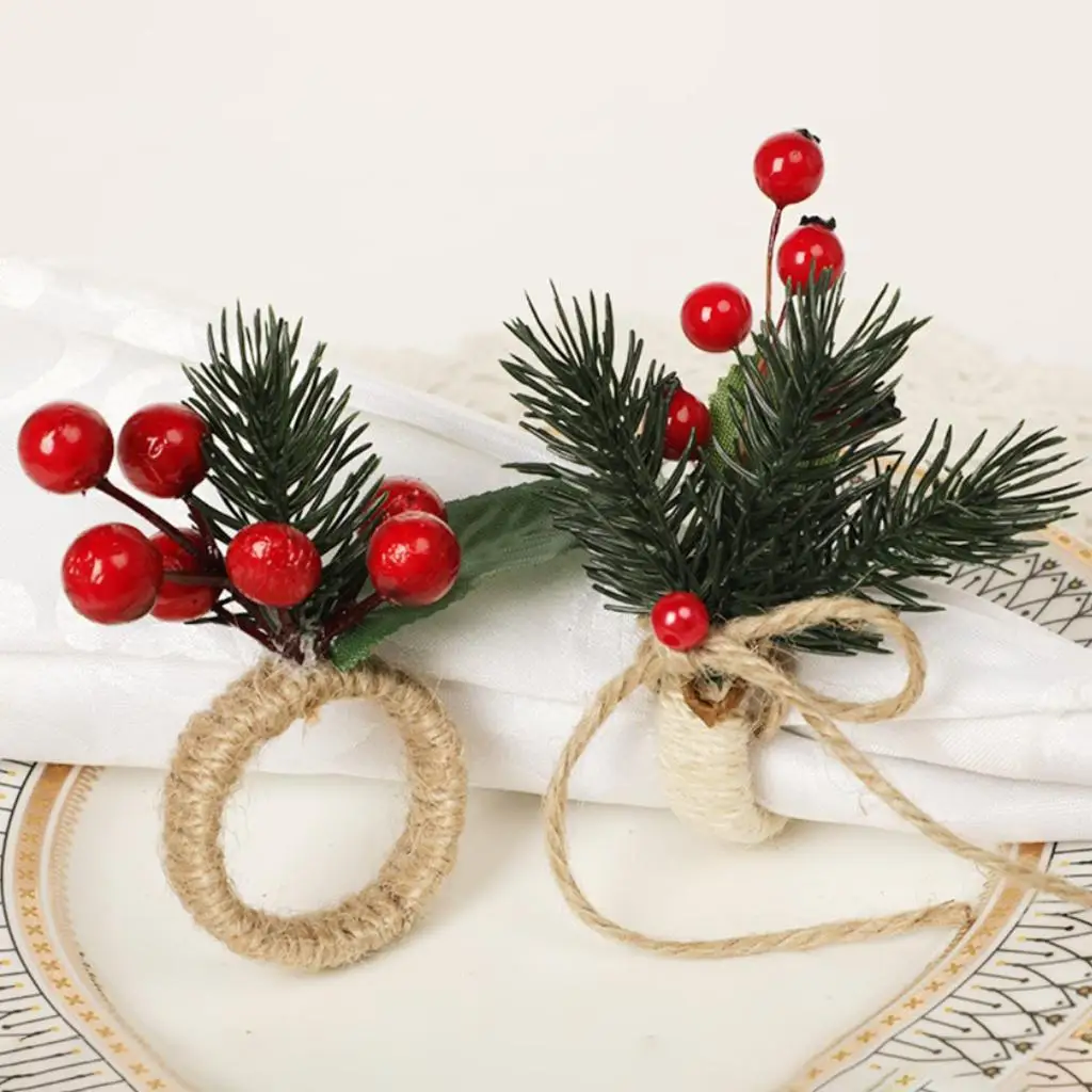 3pcs Pine Cone Napkin Rings for Wedding Dinner Party Dinner Table Decorative