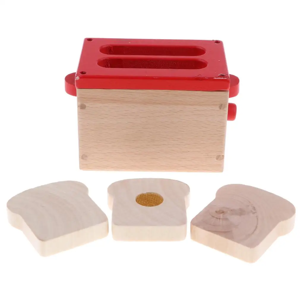 interesting play House Wooden Toasters Chef Cooking Baking Kitchen Role Pretend Toys