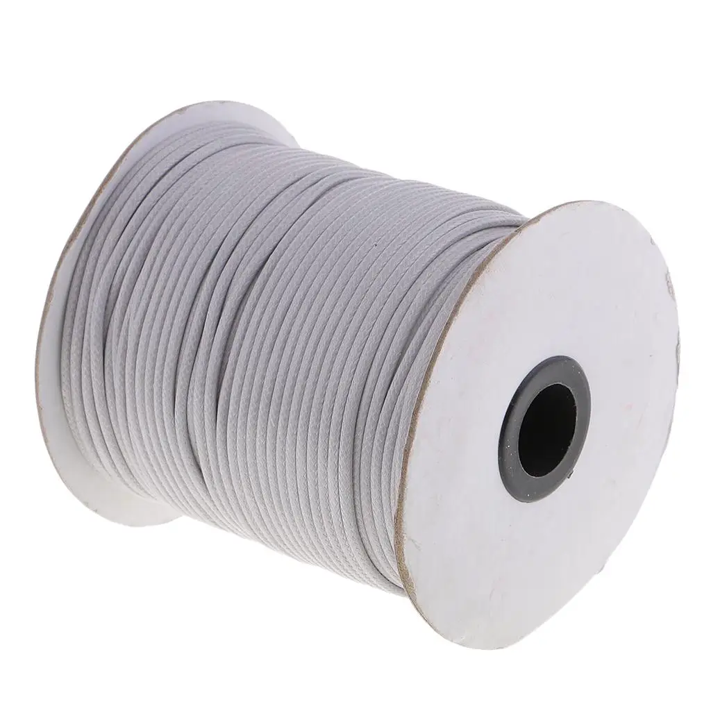 80 Meters 2mm Cotton Waxed Wax Cord Beading DIY Jewelry Necklace Making Thread String