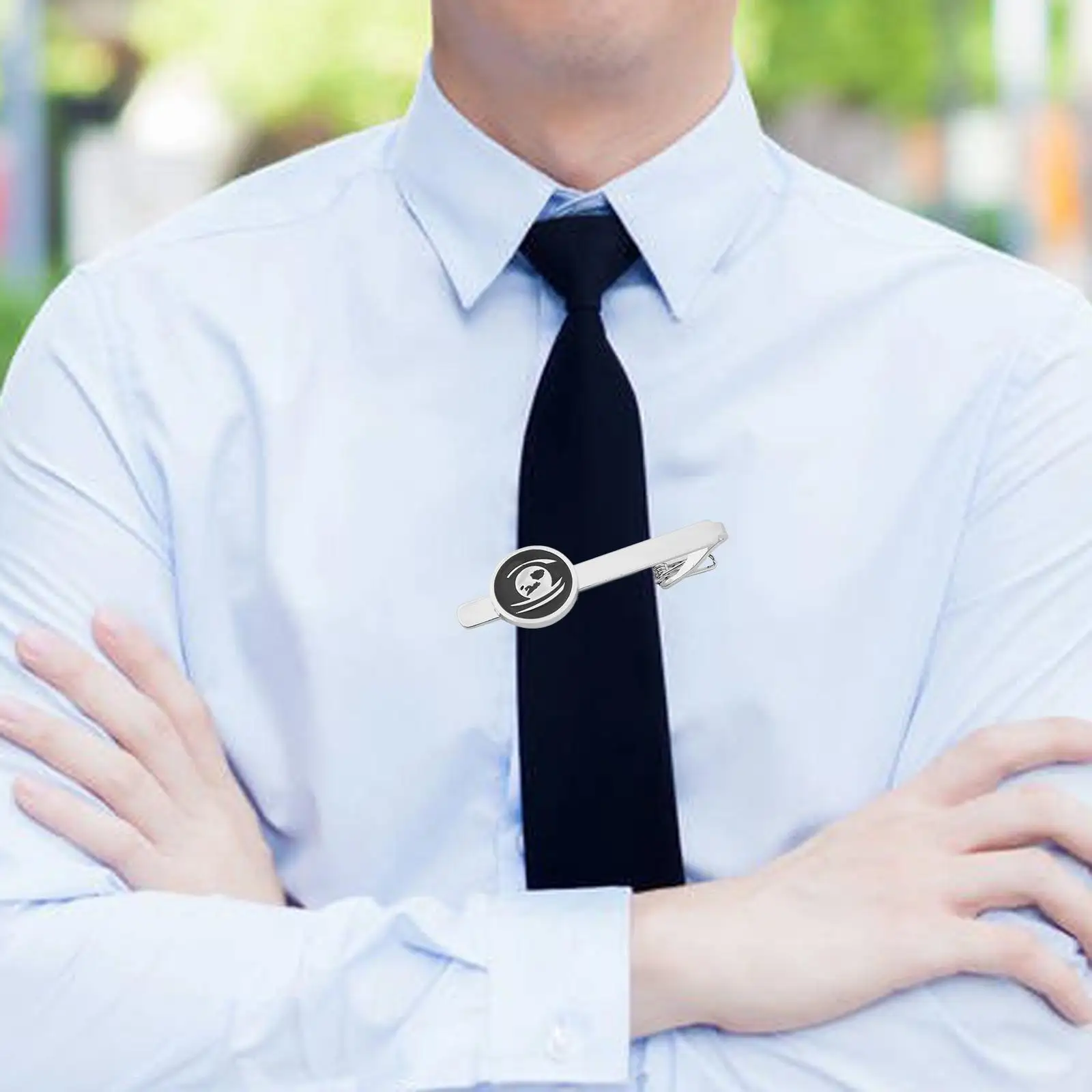 Tie Clip for Men Statement for Regular Ties Formal Stylish Tie Bar Pinch for Shirt Accessories Wedding Groomsmen Dad