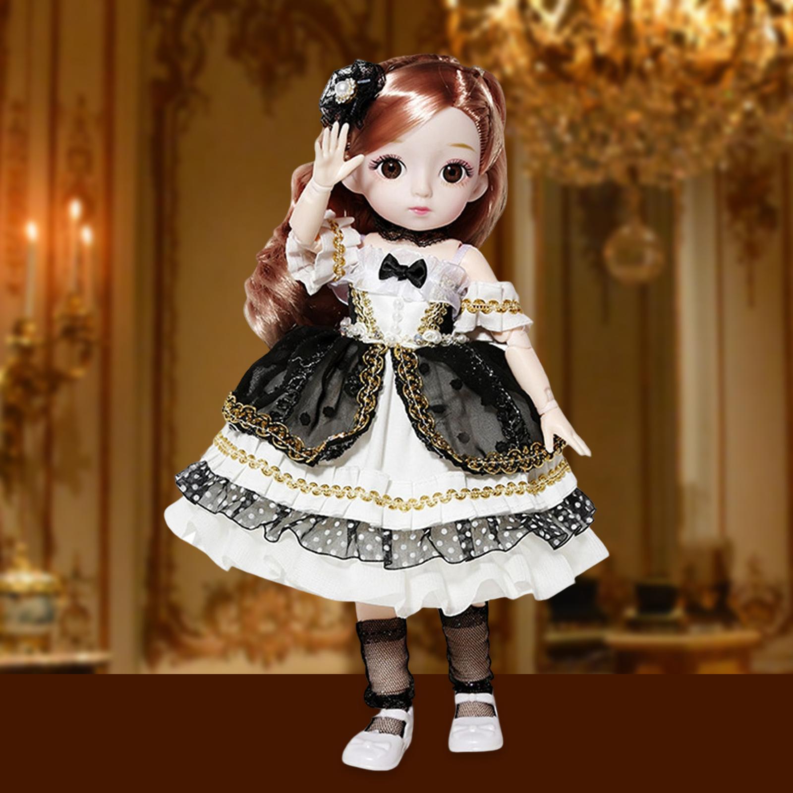 1/6 BJD Doll Delicate Makeup with Wig Change Clothes Movable Joint Variety of Shapes Dress SD Girl Doll for Cosplay Gift