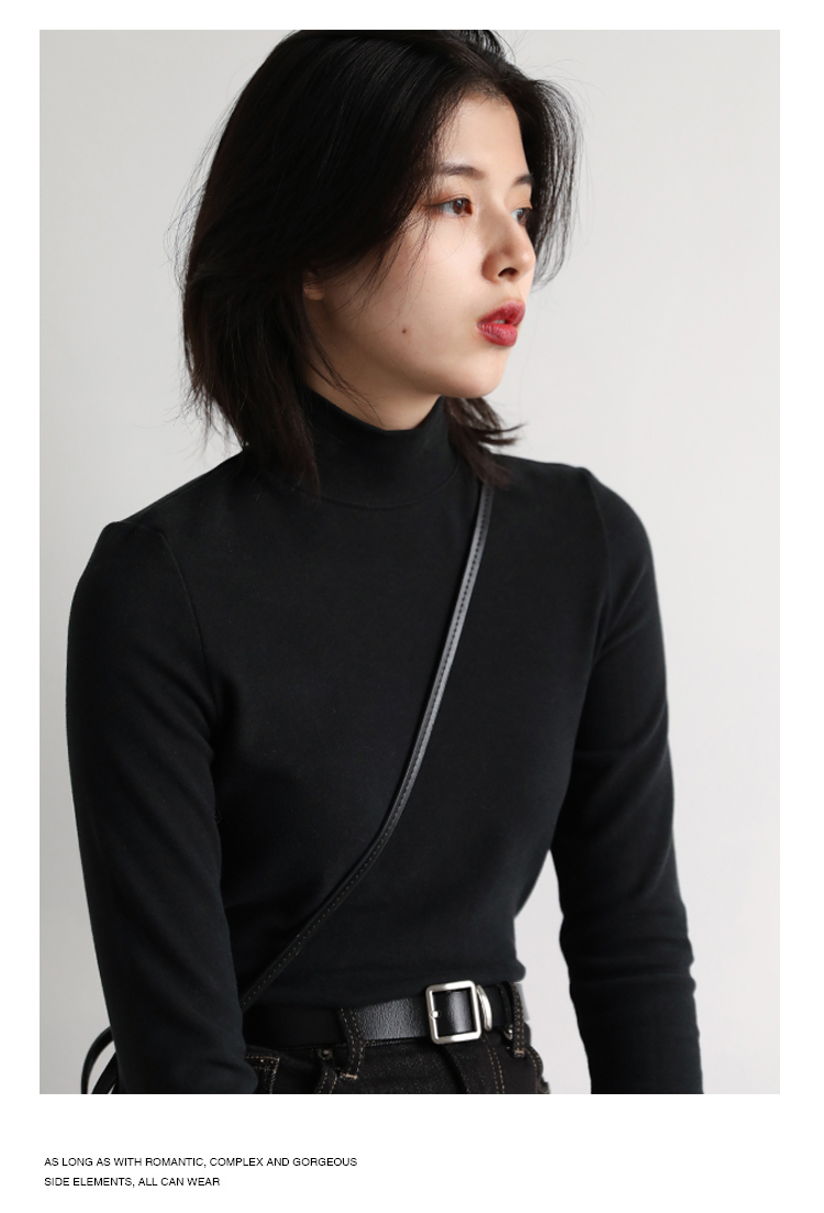 CHIC VEN Women Sweatshirt Turtleneck Pullovers Casual Solid Dralon Warm Bottom Blouse Office Lady Tops Autumn Winter 2023