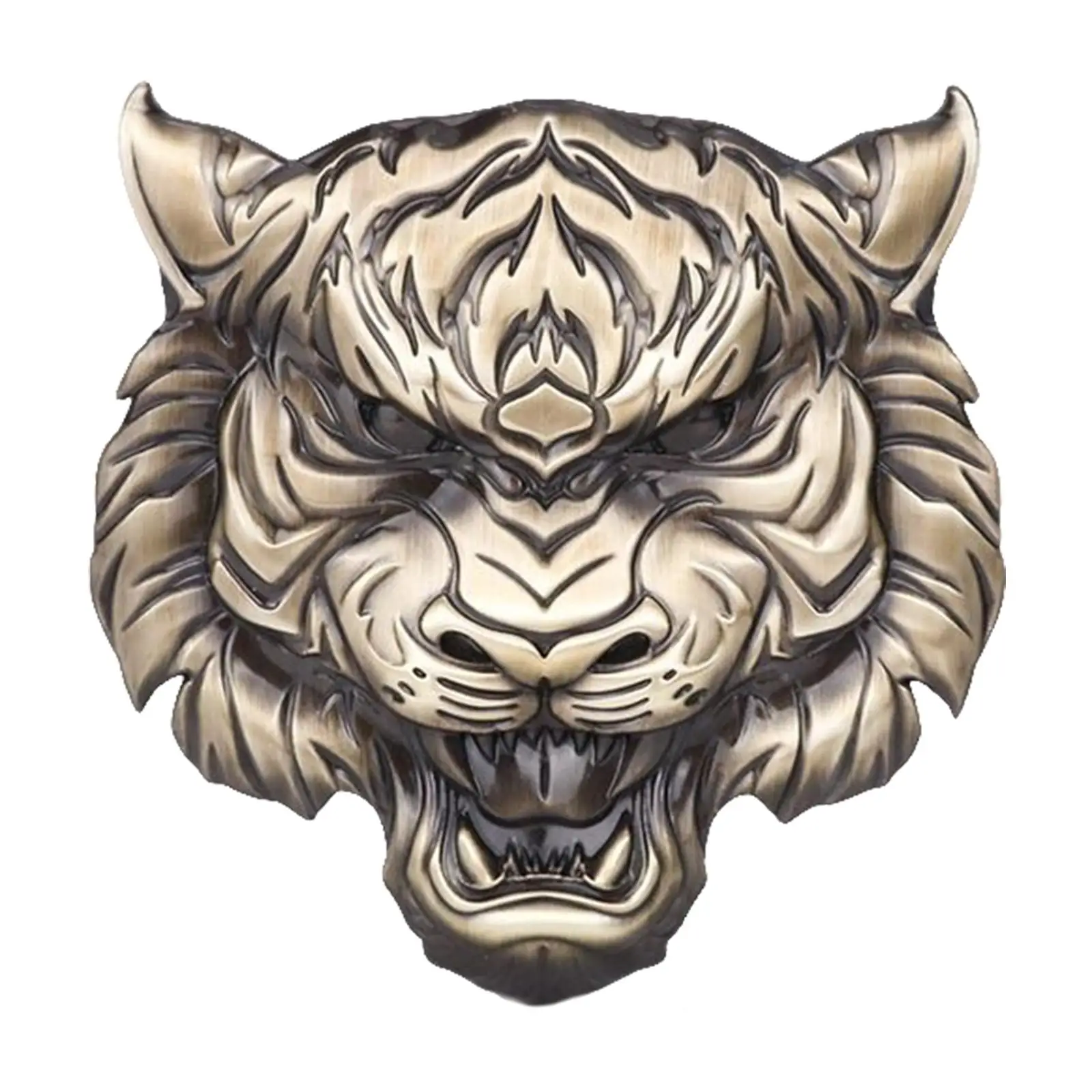 Tiger Face Auto Sticker Decal 3D Styling Metal Body Decor Label for Window Side Vehicles Truck Motorcycle