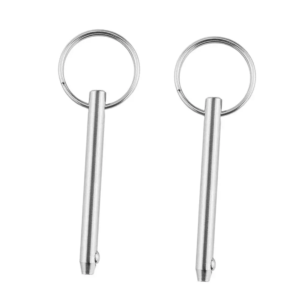 2 pieces   pins with ball lock, 316 stainless steel, 5 x 76mm