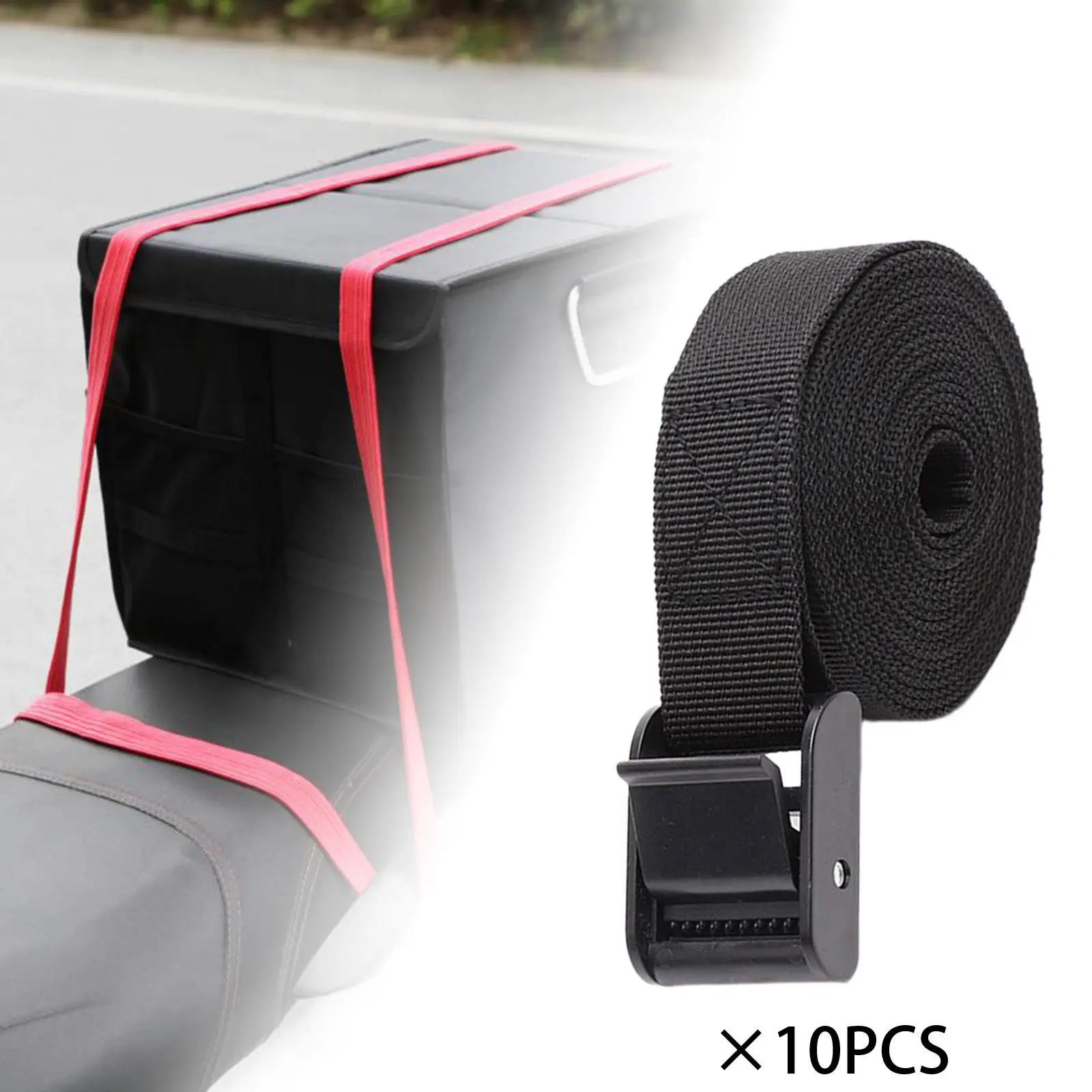 10Pcs Lashing Straps Tie Down Straps 1inchx19.7inch Quick Release Buckle Lightweight Logistic Cargo Straps for Car Truck