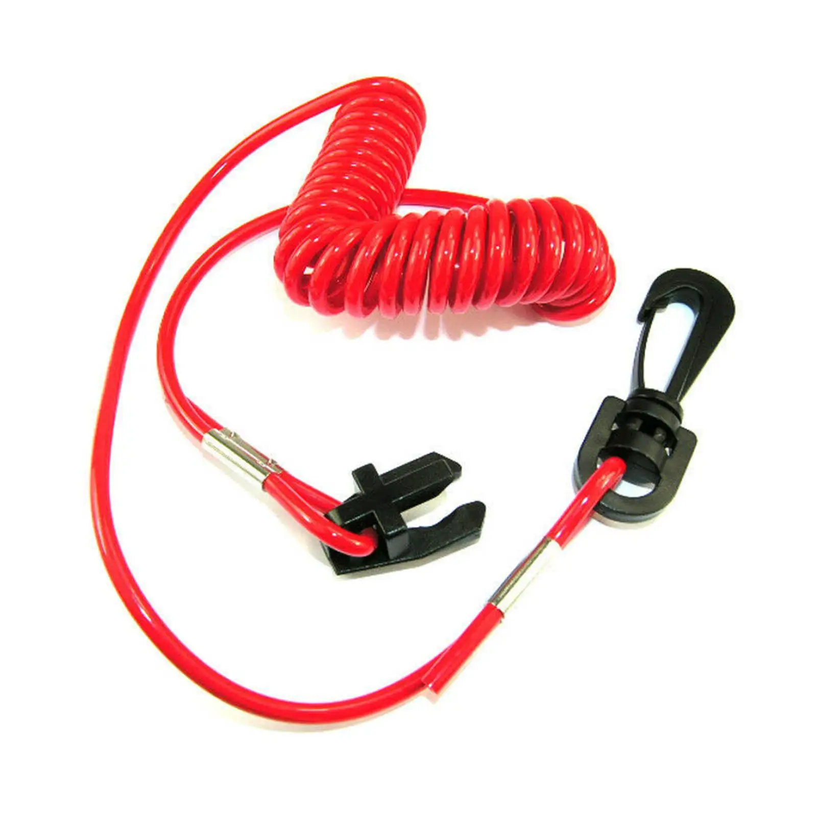 Outboard Engine Motor Safety Kill Stop Switch Lanyard, Red Safety Tether for for