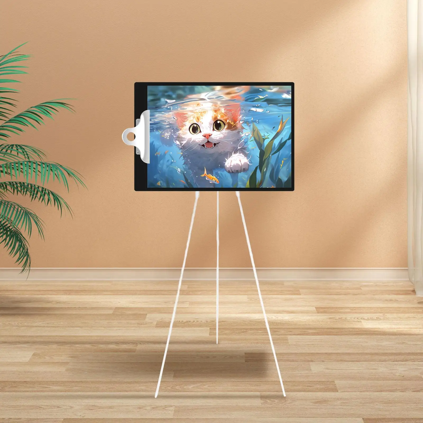 Tripod Display Easel Stand Portable Presentation Stand Collapsible Aluminum Artist Easel Folding Easel for Picture, Painting