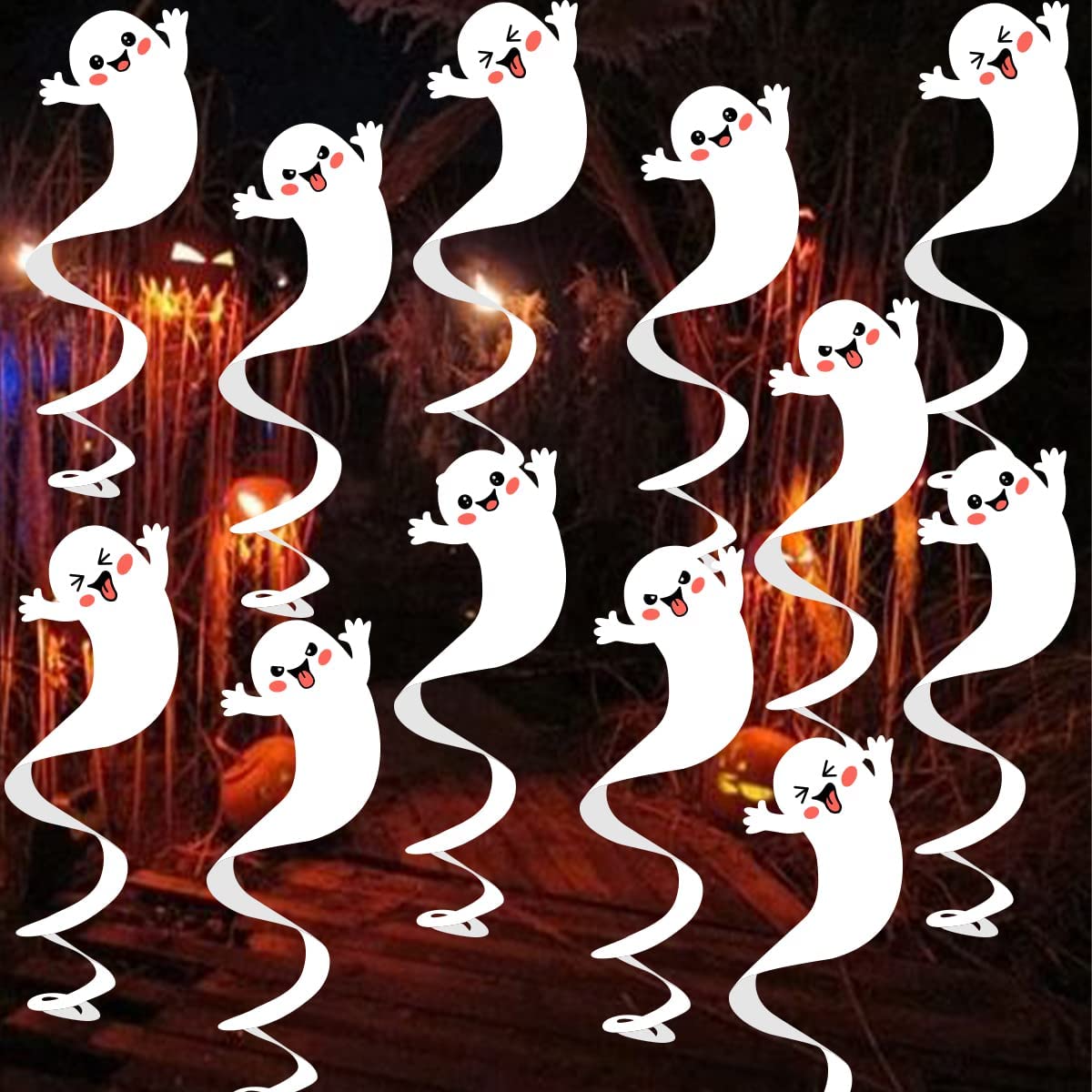 Halloween Cute Ghost Hanging Swirls Ceiling Hanging Decoration for Kids  Adult Halloween Indoor Outdoor Party Decoration