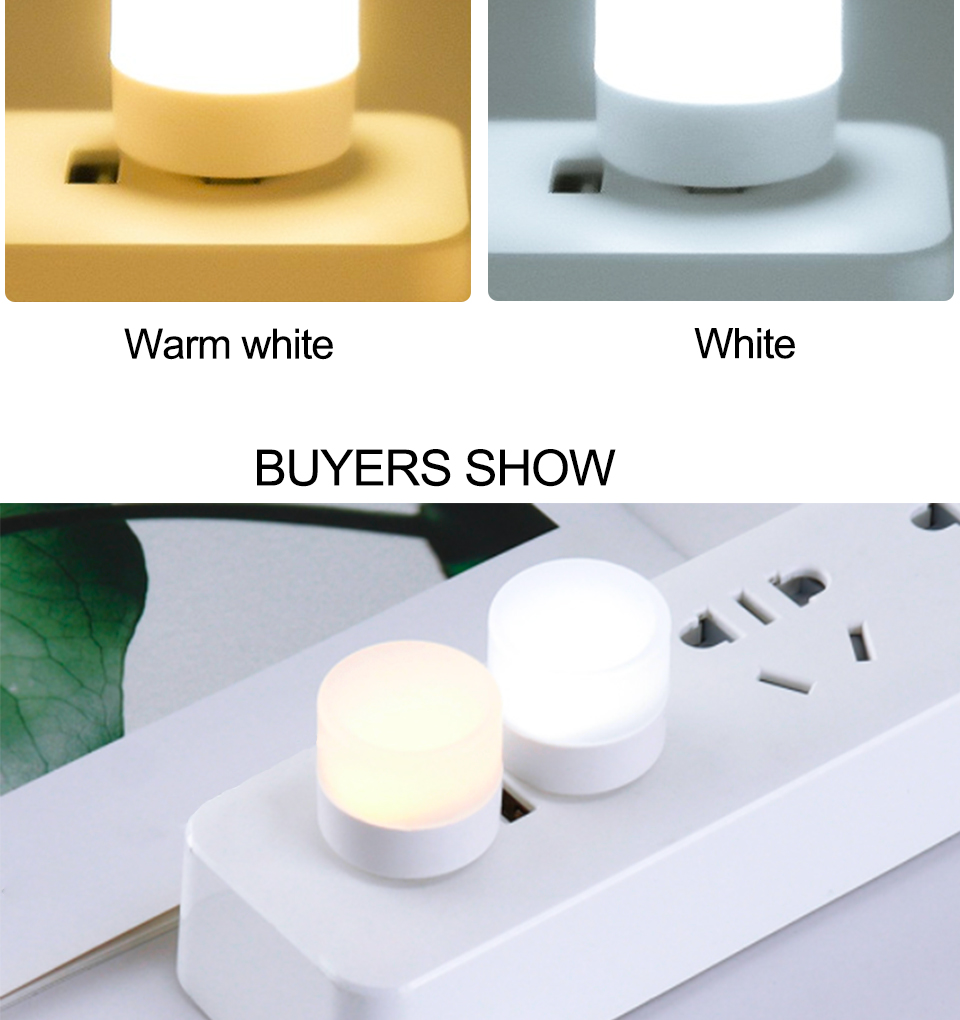 10 pcs RGB USB LED Night Light Super Bright Eye Protection LED Plug Lamp Computer Mobile Power Charging USB Small USB Book Light