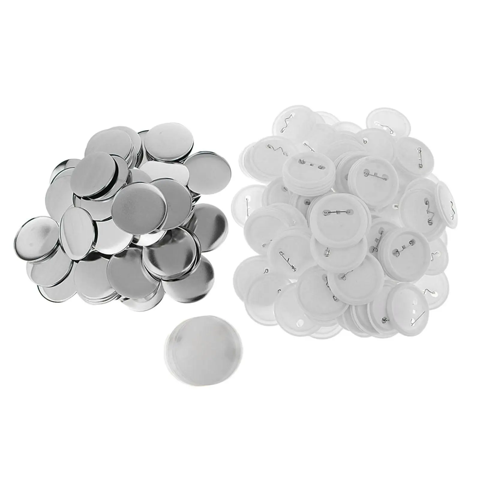 100 Sets Blank Button Making Supplies for Button Maker Machine Empty DIY Pin