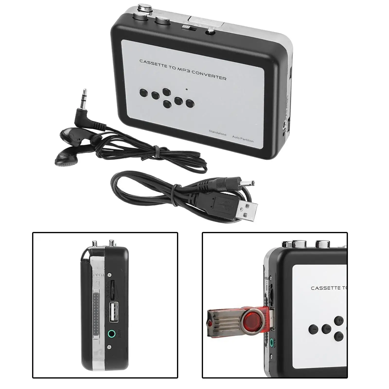 Portable  Cassette Tape Player USB Tape Converter Stereo Tape Player   Drive