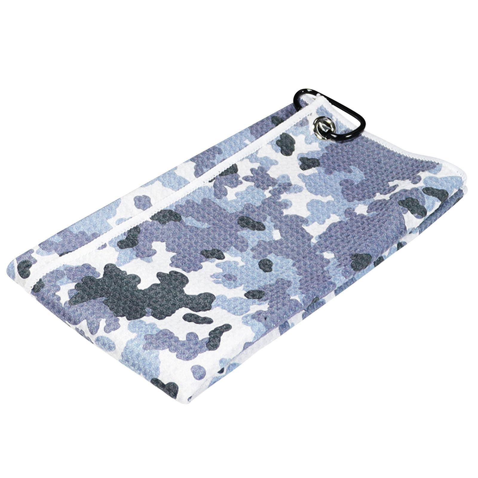 Camo Golf Towel for Golf Bag with Clip Waffle Pattern Cleaning Towels Super