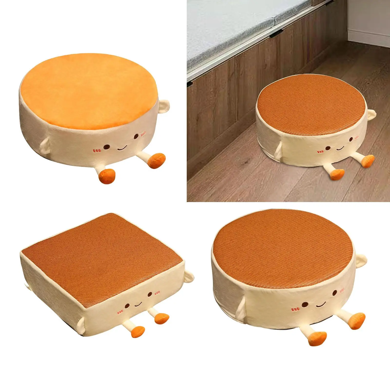 Seat Cushion Stool Mat Tatami Cushion Detachable and Washable Cover Cute Soft Floor Cushion for Dining Room Car Sofa Patio Home