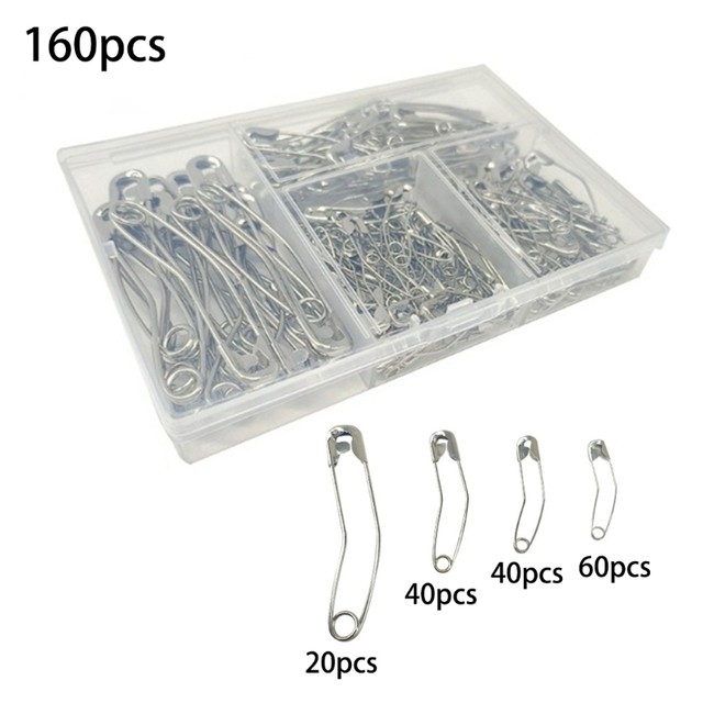 60PCS Safety Pins Large Heavy Duty Stainless Steel Sewing Crafting Jewelry  Tool